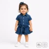 Denim Pearl Embellished Shirt & Ruffle Shorts 6M to 5Y how it looks