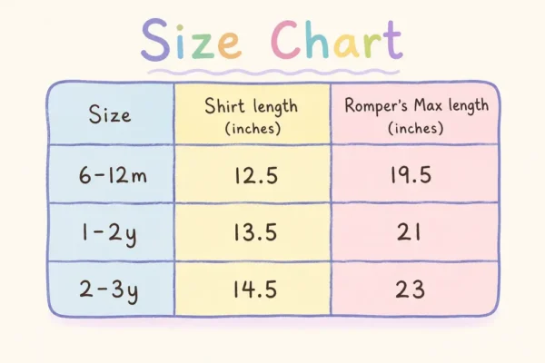 Imported Bear Dungaree & White T Shirt Set 6M to 3Y size chart size guide