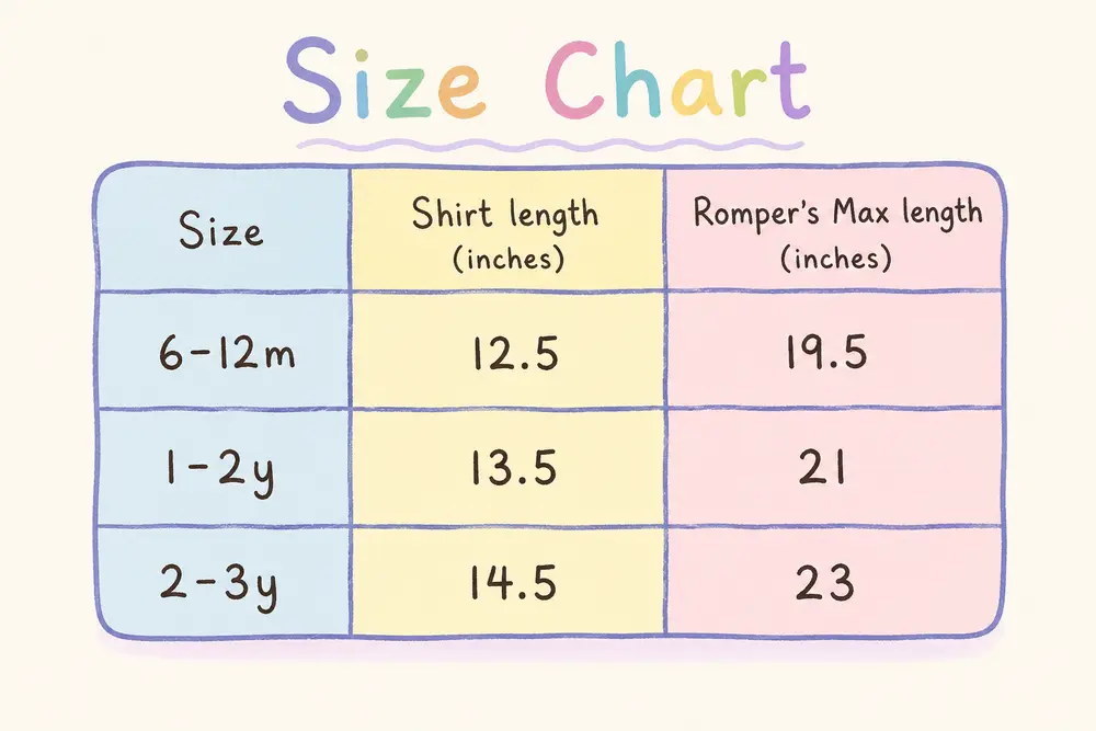 Imported Bear Dungaree & White T Shirt Set 6M to 3Y size chart size guide