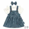Imported Floral Pinafore Dress Set for Baby Girls 0 to 18M main featured image