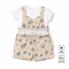 Imported Floral Suspender Romper Set Puff Sleeve 6M to 3Y main photo