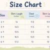 Imported Kuromi Skirt Summer Set & Crossbody Bag 1 to 6Y size chart size guide