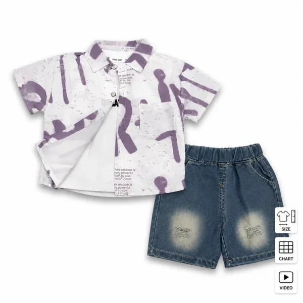 Imported Purple Casual 3 Piece Summer Outfit 1 to 6Y main photo