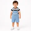 Imported Striped T Shirt & Bear Denim Dungaree 6M to 4Y main photo