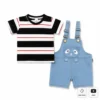 Imported Striped T Shirt & Bear Denim Dungaree 6M to 4Y main photo pair