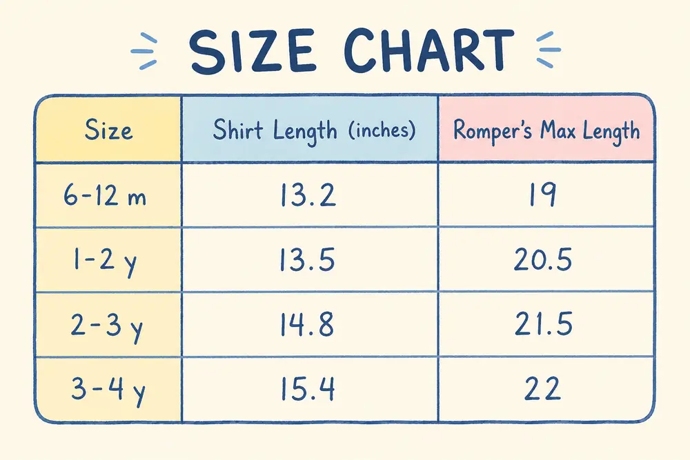 Imported Striped T Shirt & Bear Denim Dungaree 6M to 4Y main photo size chart size guide