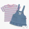 Imported Striped T Shirt & Denim Dungaree 6M to 4Y MAIN featured front photo