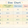 Tie Dye T Shirt & Wide Leg Denim Pants & Necklace 2 TO 7Y size chart size guide